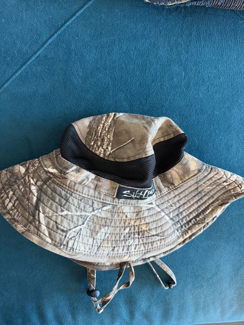 Salt Life Camo Bucket Hat in Brown and Tan and black